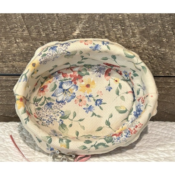 Longaberger Basket Floral Fabric Liner & Protector w/Hope Pin 2003. - Picture 2 of 8